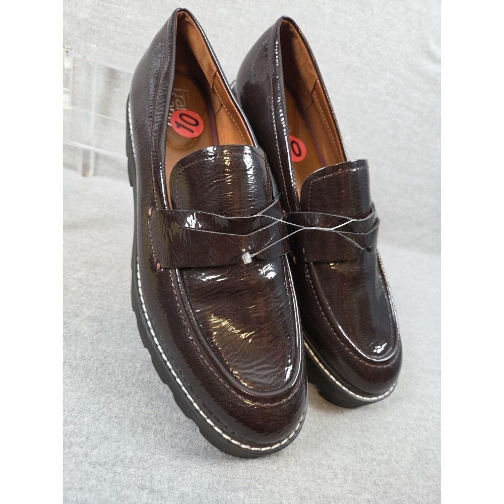 Franco Sarto Dark Brown Patent Loafers - Picture 11 of 11